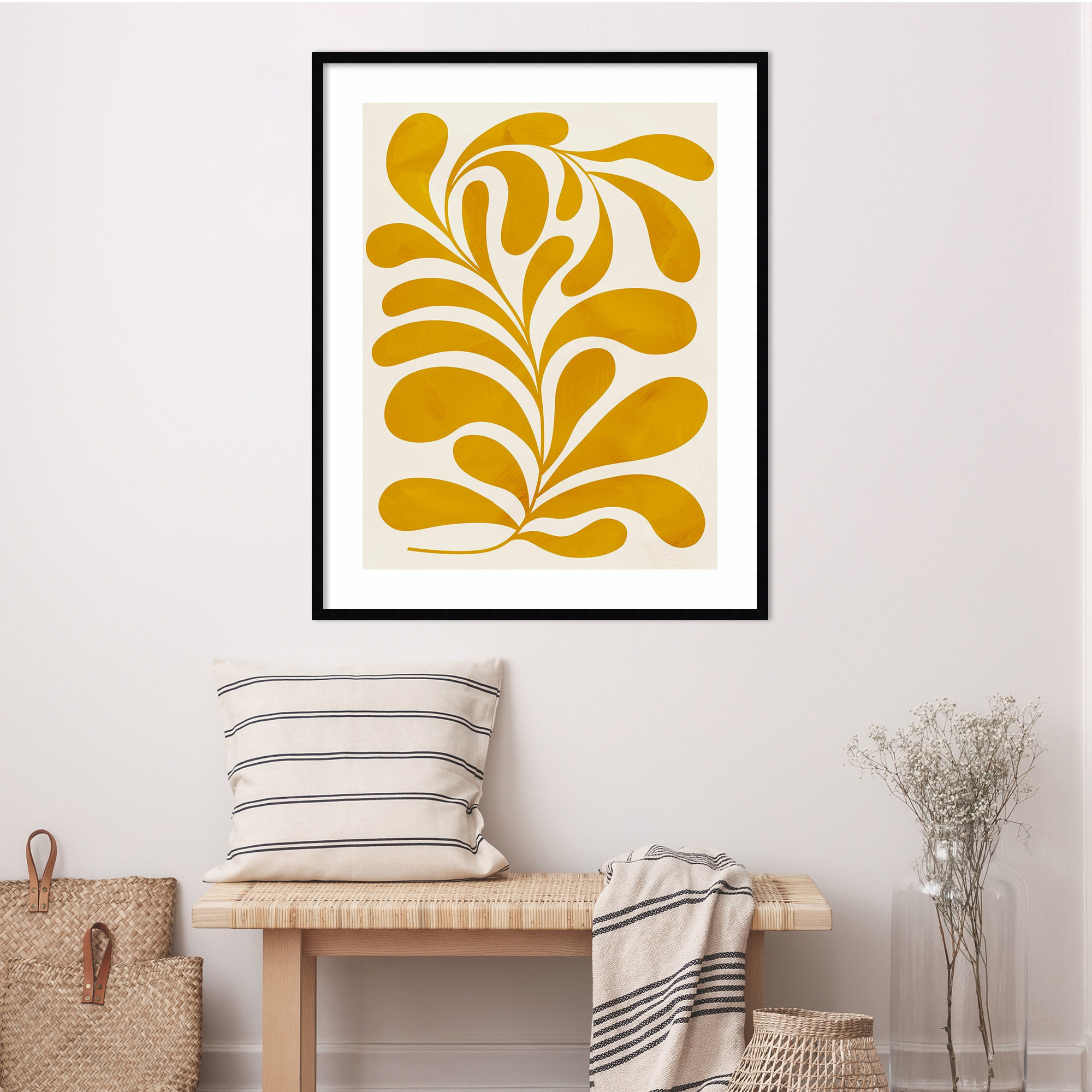 Goldenrod II by Grace Popp, Black, 41" H x 33" W x 1" D