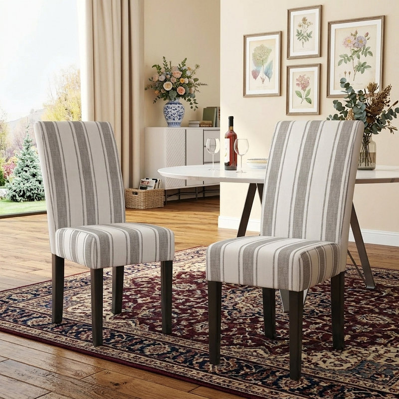 Chaise de salle à manger, Rayure grise
