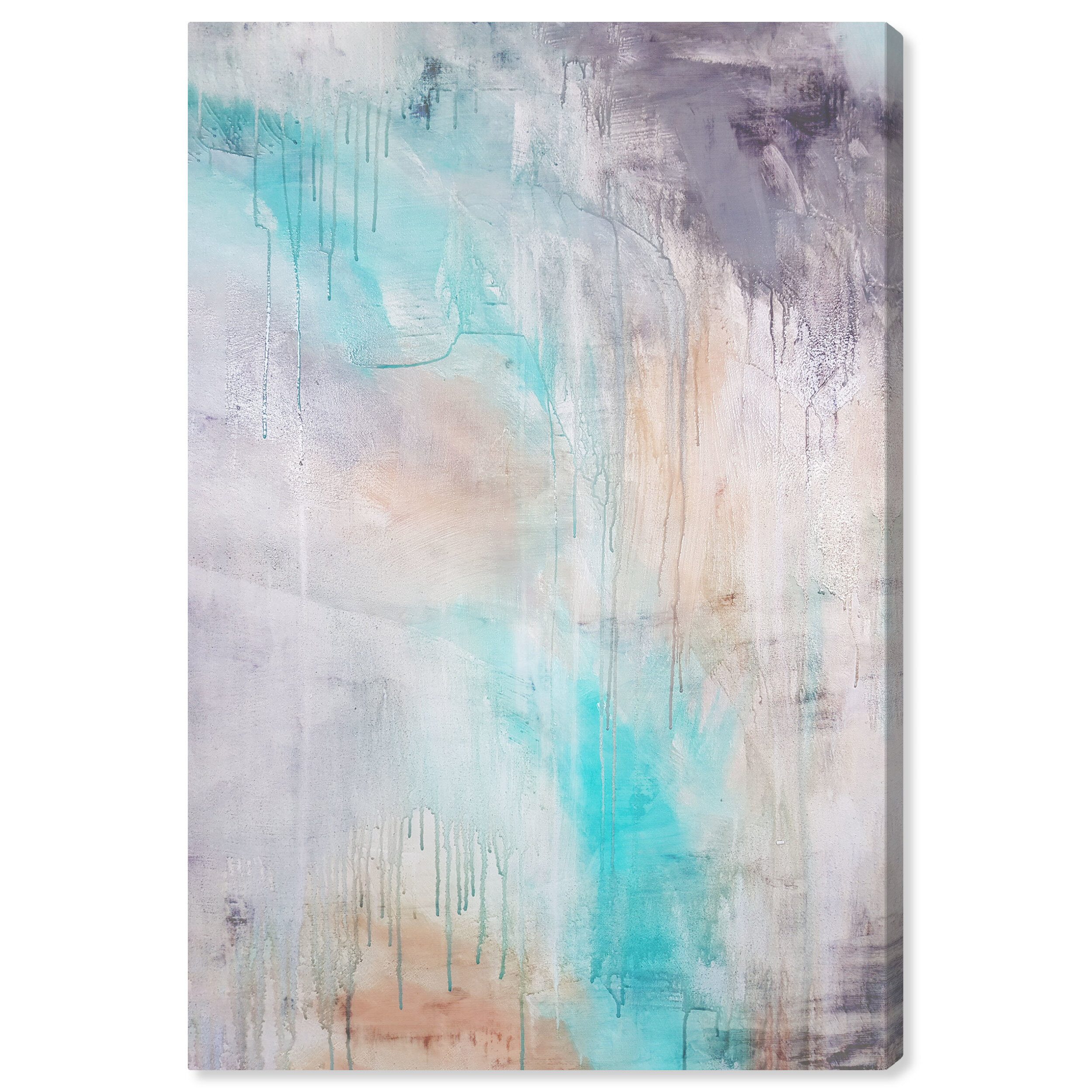 Oliver Gal Colorful Colourful Paster Dripping Paint On Canvas by