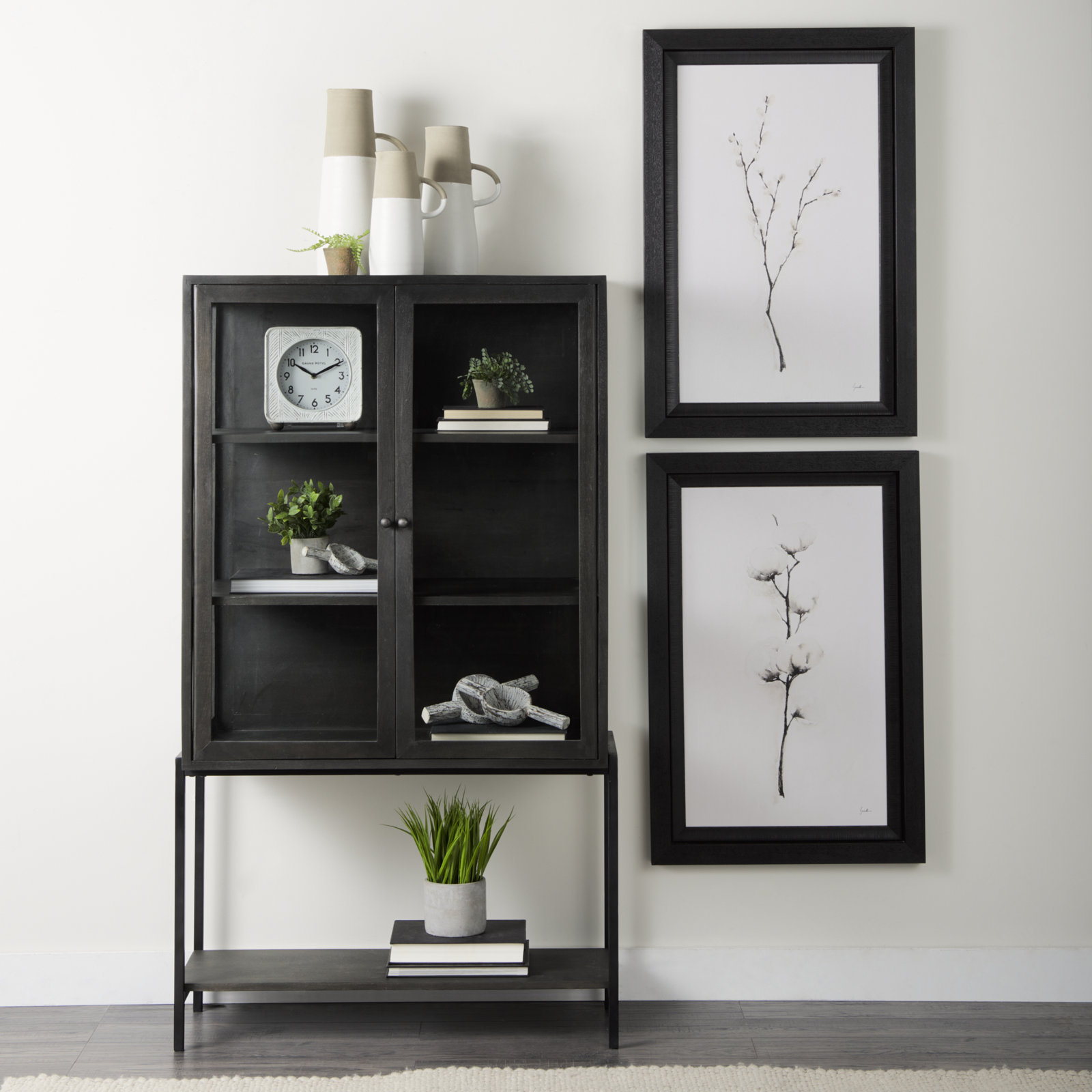 Warner Mango Accent Cabinet, Dark Brown
