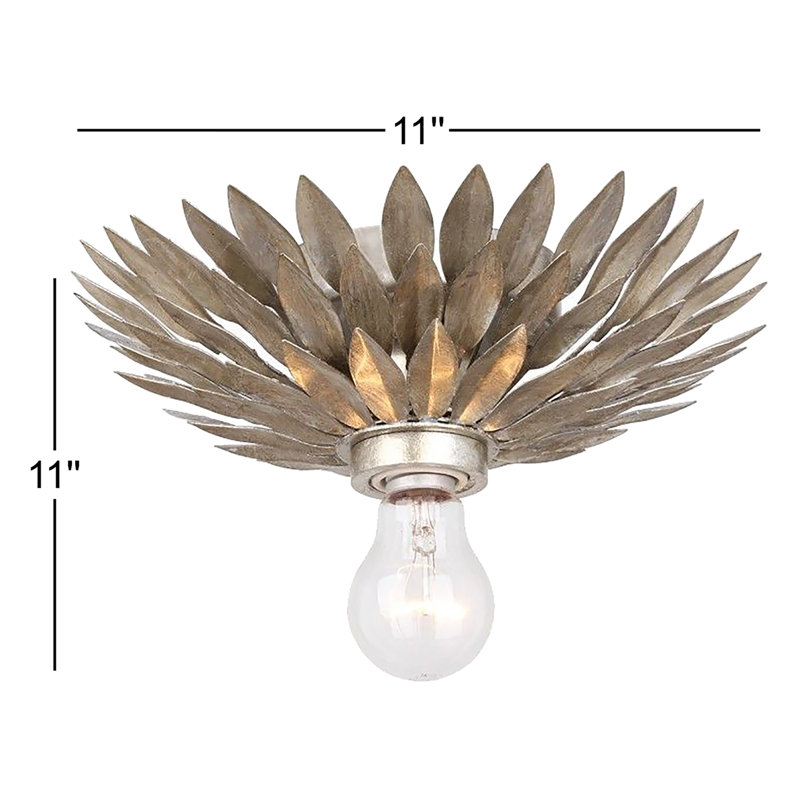 Nash 1 - Light Dimmable Antique Silver Flush Mount