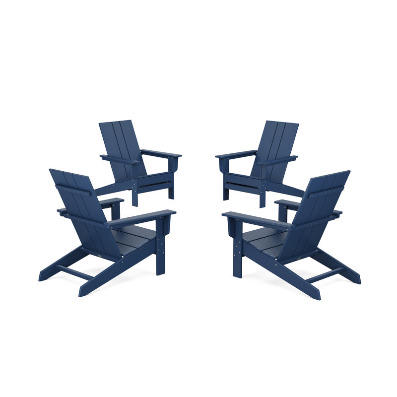 Chaises Adirondack en plastique POLYWOOD x ALLModern, Marine