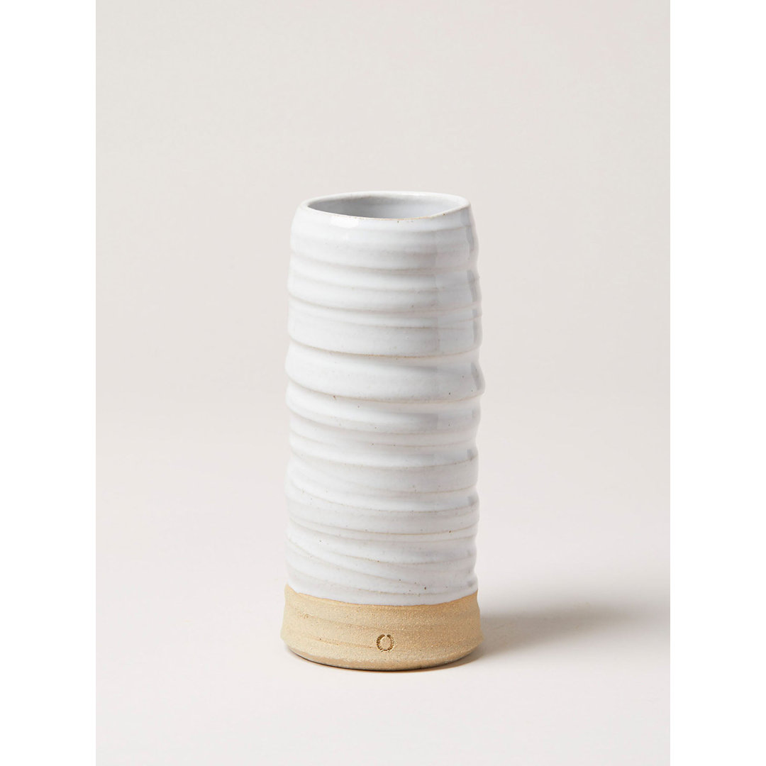 Trunk Stoneware Table Vase Farmhouse Pottery 