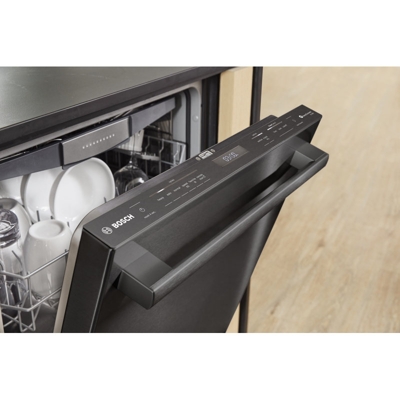 800 Series 24" Top Control Built-In Dishwasher with Stainless Steel Tub and Flexible 3Rd Rack, Black Inox