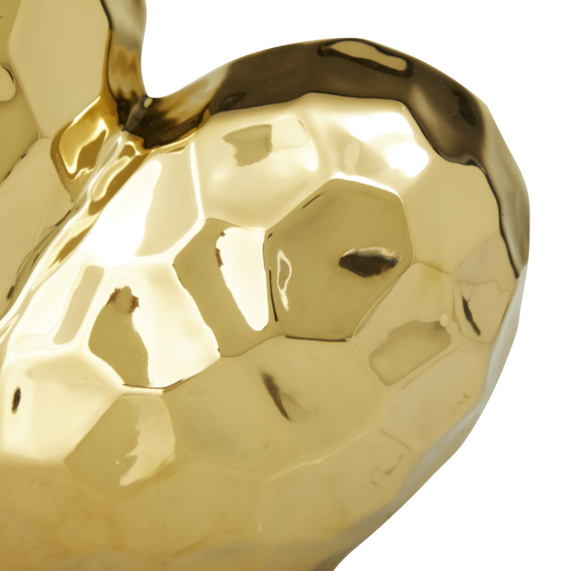 Almera Abstract Figurines & Sculptures, Gold, 7.75" H x 4.05" W x 7.95" D