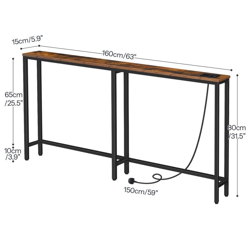 Annam Console Table, 80cm H x 160cm W x 15cm D