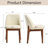 Faux Leather Dining Chairs, Modern Upholstered Chairs With Solid Wood Legs, Comfortable Mid-Back Seating For Kitchen Living Room, Easy Clean & Easy Assembly-112701185