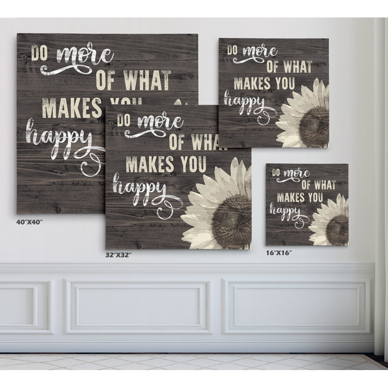 " What Makes You Happy ", Wrapped Canvas, 16" H x 16" W x 1.5" D