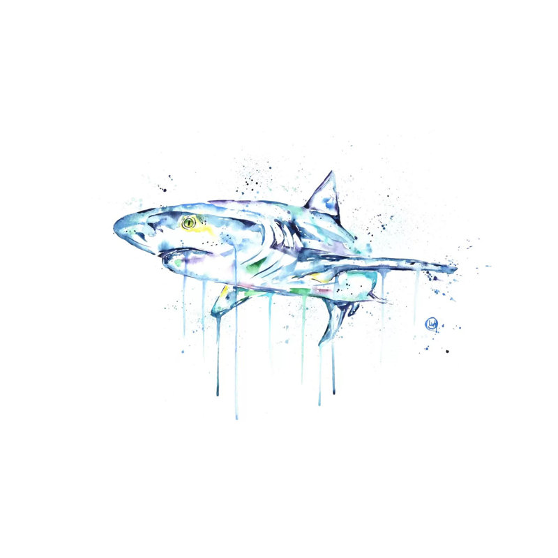 Shark by Lisa Whitehouse - Wrapped Canvas Print, 101.6 cm H x 66.04 cm W x 1.91 cm D