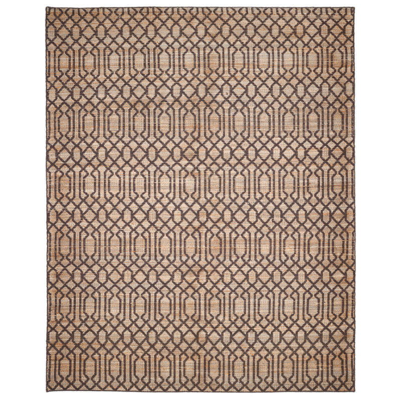 Eindhoven Handwoven Area Rug in Brown/Beige, Rectangle 6' x 9'