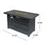 Foyer rectangulaire en fer - 30 000 BTU - Couvercle intégré