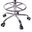 Tabouret de dessin réglable en hauteur avec roulettes verrouillables par gravité, siège et repose-pieds en similicuir-754144093