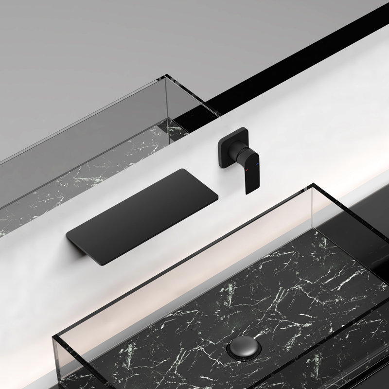 Robinet cascade noir mat pour lavabo de salle de bain, contrôle simple du débit d'eau, lavabo fabriqué en laiton de qualité noire, réglage pratique, créé