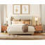 Ensemble de chambre à coucher 4 pièces, commode et table de chevet 6 tiroirs-1757010421