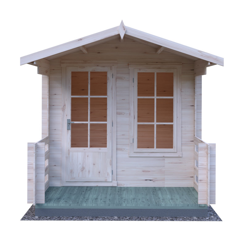 Poitras 8 x 11 Ft. Tongue & Groove Log Cabin, Yes