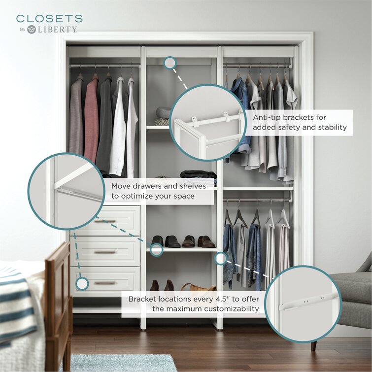 48'' - 91.9686'' Closet System (Can Be Cut To Fit)