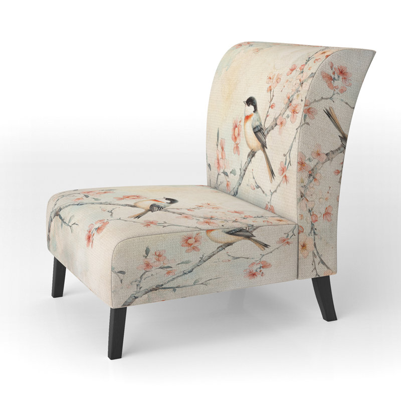 Upholstered Accent Chair, Slipper Armless