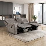 Modern Living Room 1Pc Double Reclining Loveseat With Centre Console