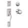 Addison Handleset with Single Cylinder Deadbolt and Orbit Door Knob and Rosette