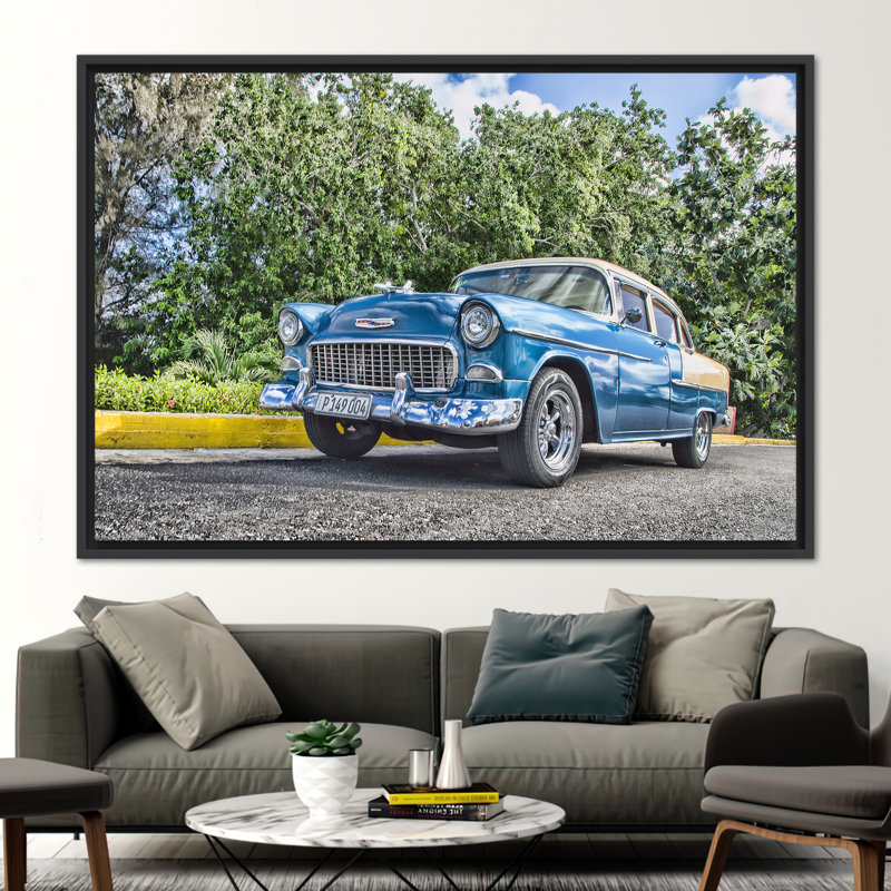 Print on Canvas, 25 cm H x 35 cm W, Black Floater Framed
