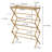 Bamboo Folding Clothes Upscale Laundry Rack with 11 Dowels Stable Frame and Shelf for Flat Drying