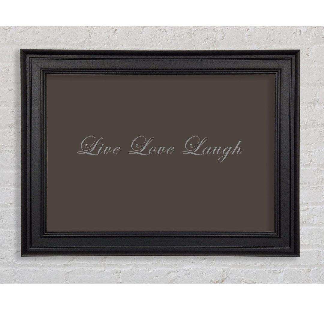 Liebe Zitat Live Love Laugh 2 Vivid Pink Gerahmter Druck