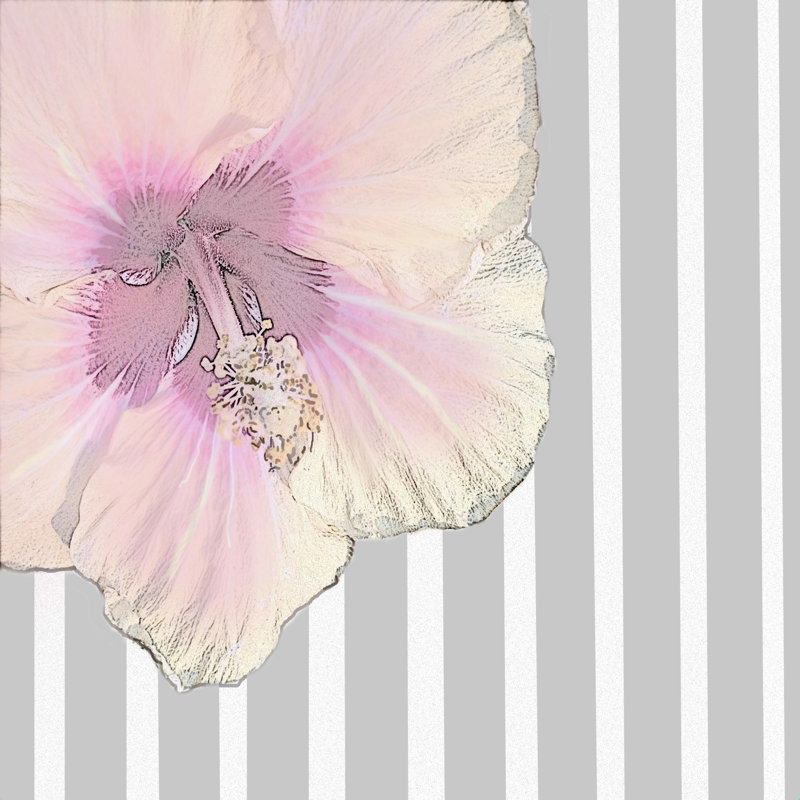 Hibiscus Kaneohe - impression, H 12 po x l 12 po, Non, Toile tendue