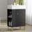 21.6" Black Bathroom Vanity Combo - Single Ceramic Sink With Left Side Storage Cabinet