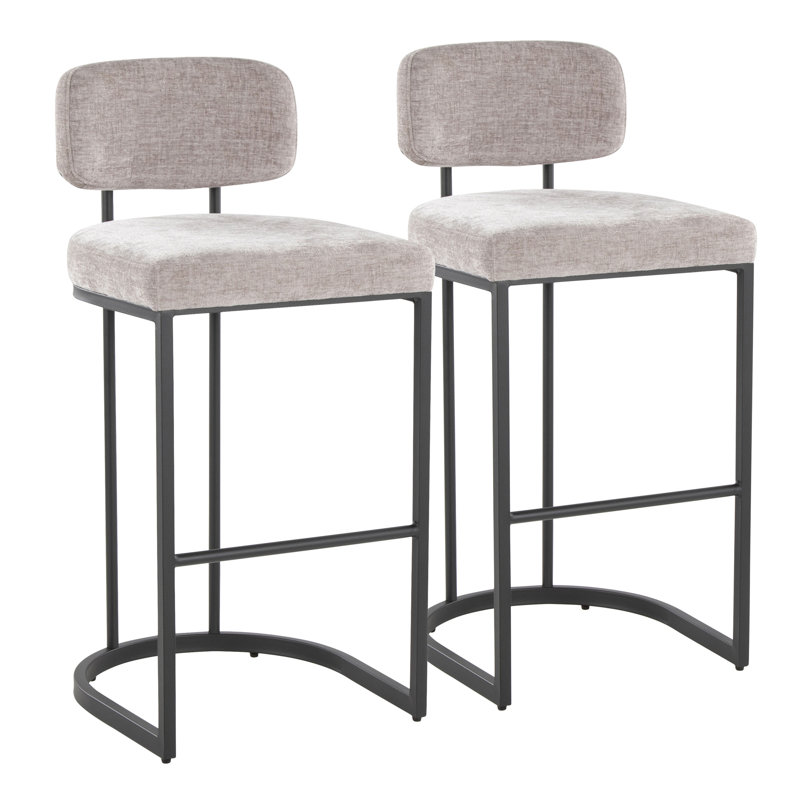 Tabouret de bar à hauteur fixe, Gris, Gris clair