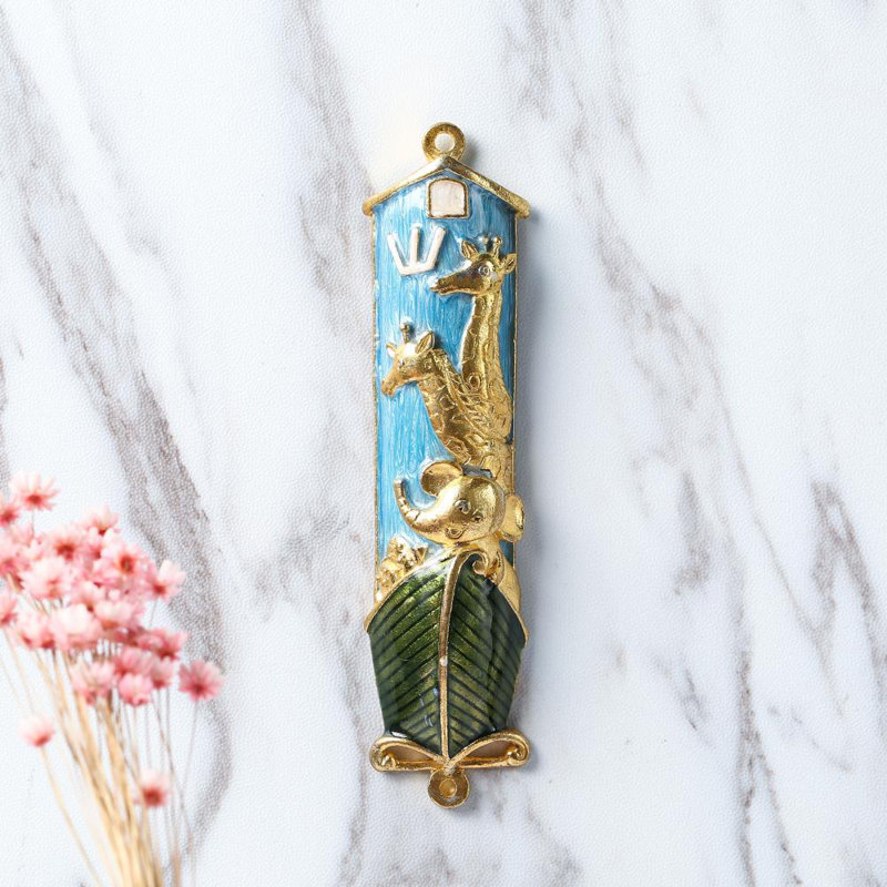 Mezuzah bleu noahs ark, Bleu