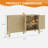55.1" Fluted 4-Door Sideboard With Adjustable Shelves