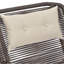Chaise berçante en métal tissé en rotin