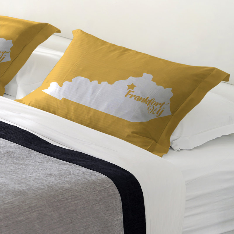 Frankfort Polyester Sham Set, King, Polyester, Yellow