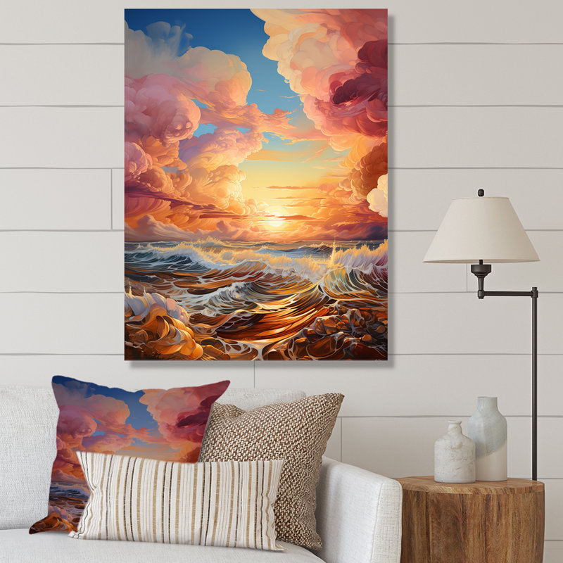 «Clouds Sunset I», reproduction sur toile, Toile tendue, H 40 po x l 30 po