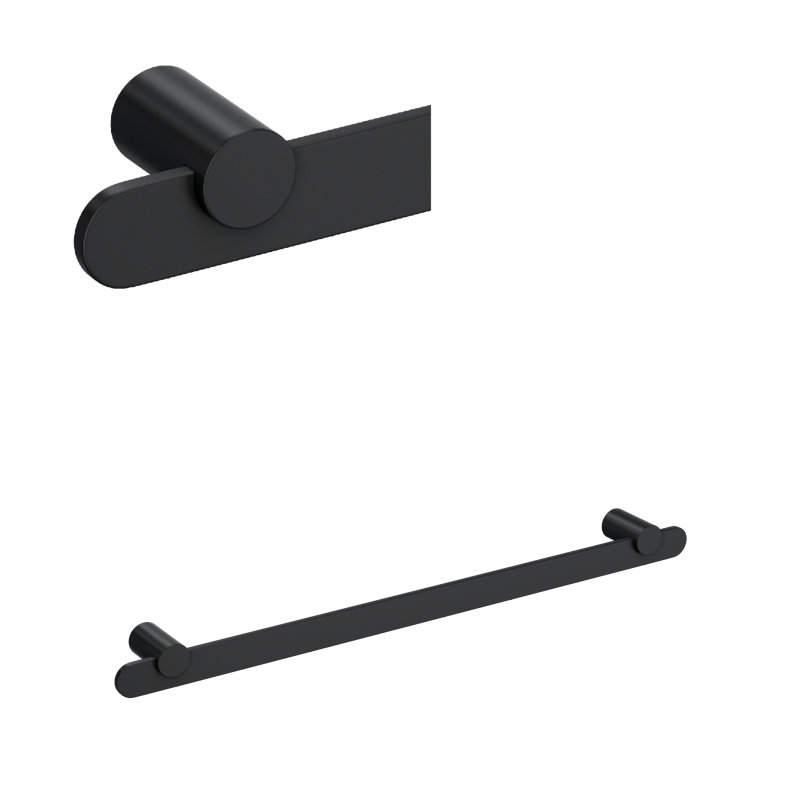 Eclissi™ 24" Towel Bar, Matte Black, 1.62" H x 23.62" H x 2.16" D