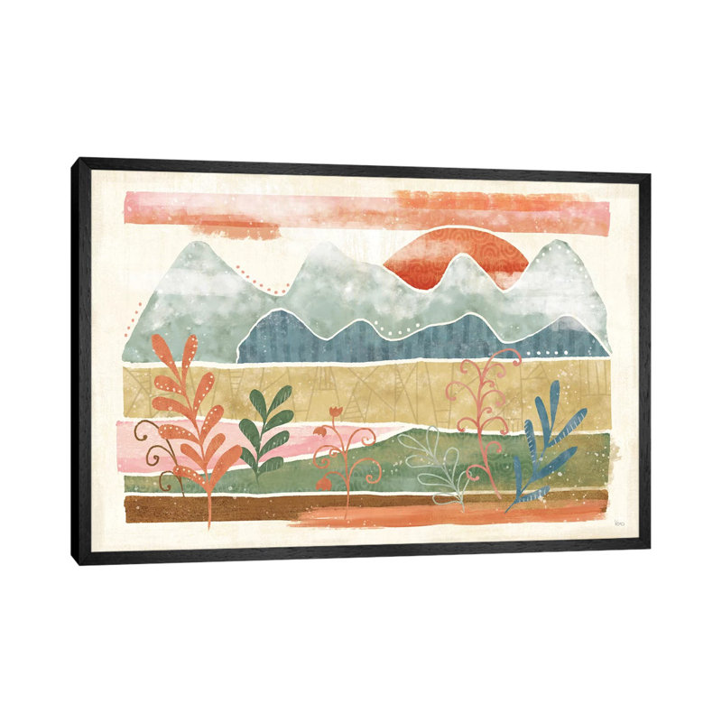 Vista I by Veronique Charron - Print on Canvas, 152.5 cm H x 101.5 cm W, Black Framed