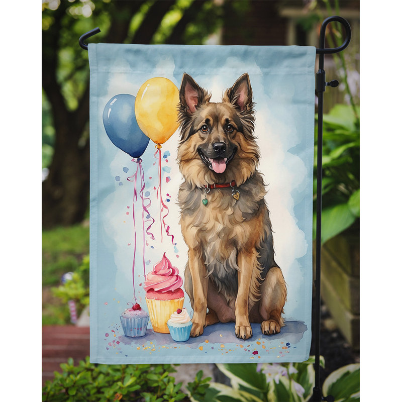 Drapeau de jardin «Happy Birthday», Berger de Tervueren