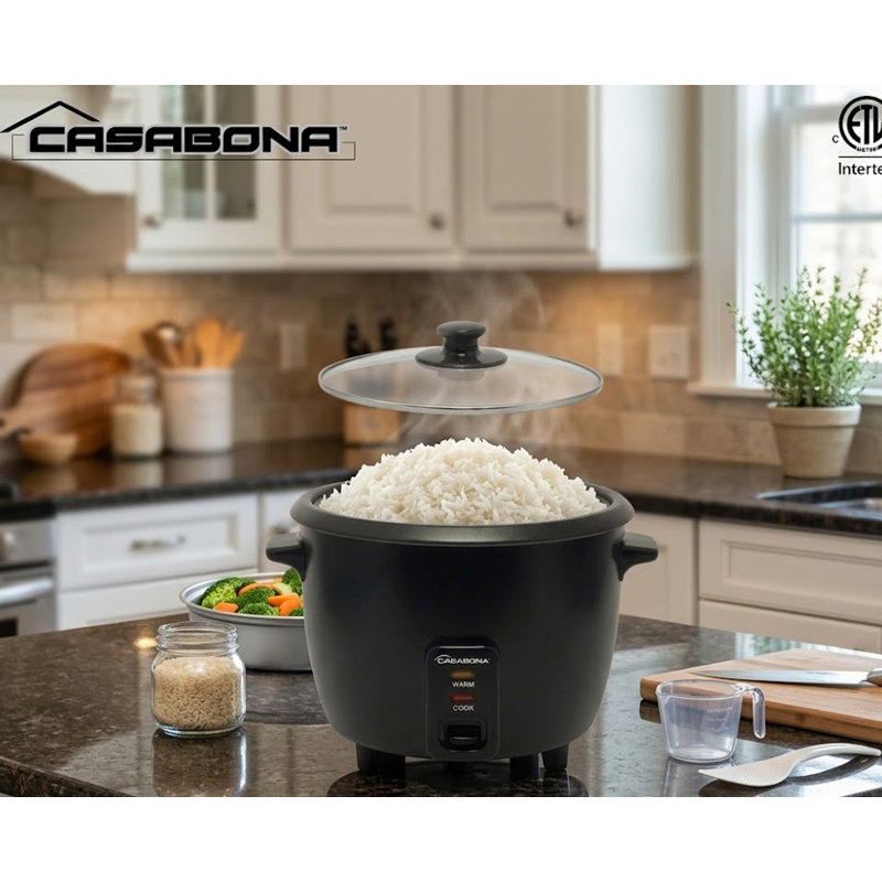 5 Cup Rice Cooker With Steamer, Non Stick
