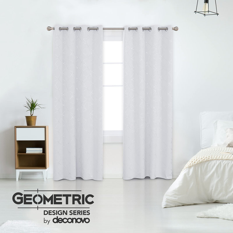 Room Darkening Curtain Pair, Black, 52" W x 54" L