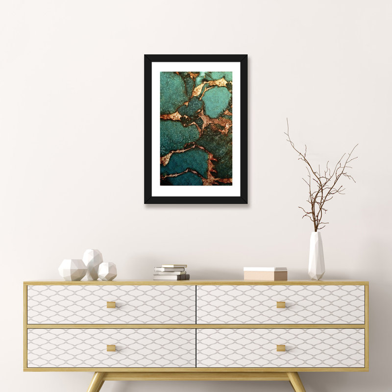 «Emerald» - reproduction d'art, H 24 po x l 16 po x P 1 po, Papier noir