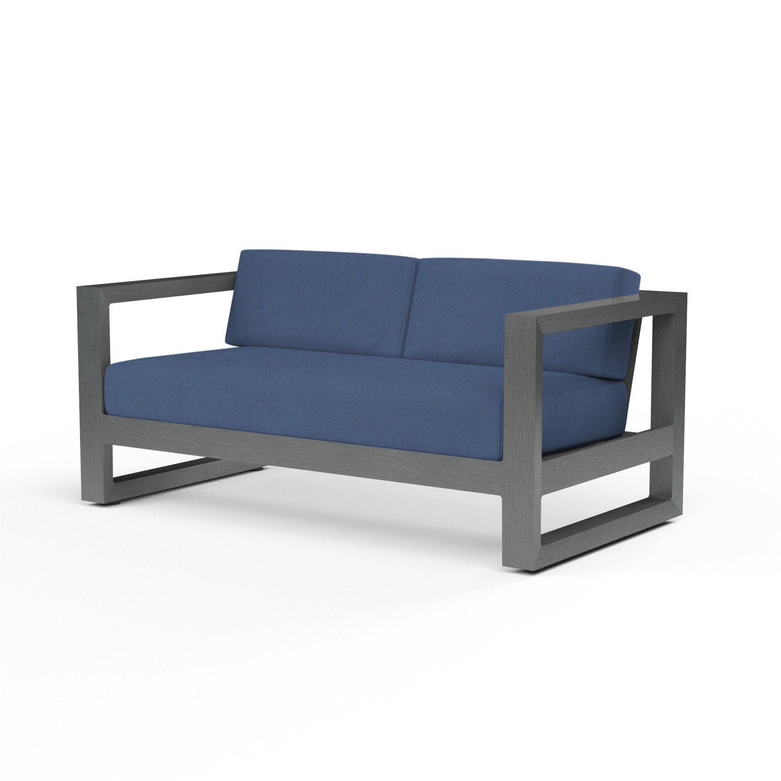 Georgie 90" Sunbrella® Patio Loveseat, Spectrum Carbon Sunbrella® Plainweave, 2