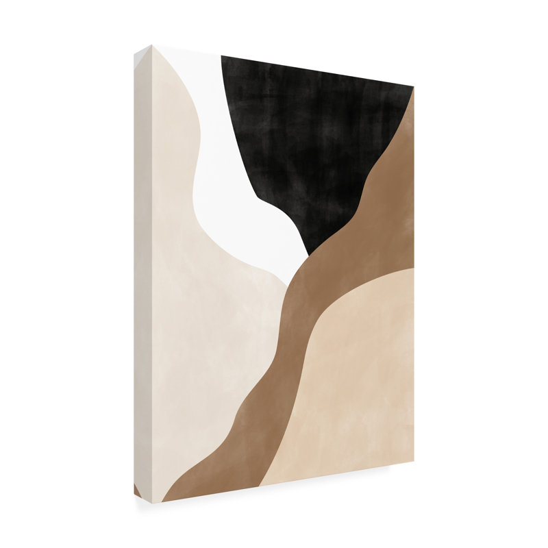 Art abstrait n ° 2 bolognaise, brun, par Elena Ristova, H 24 po x l 18 po x P 2 po