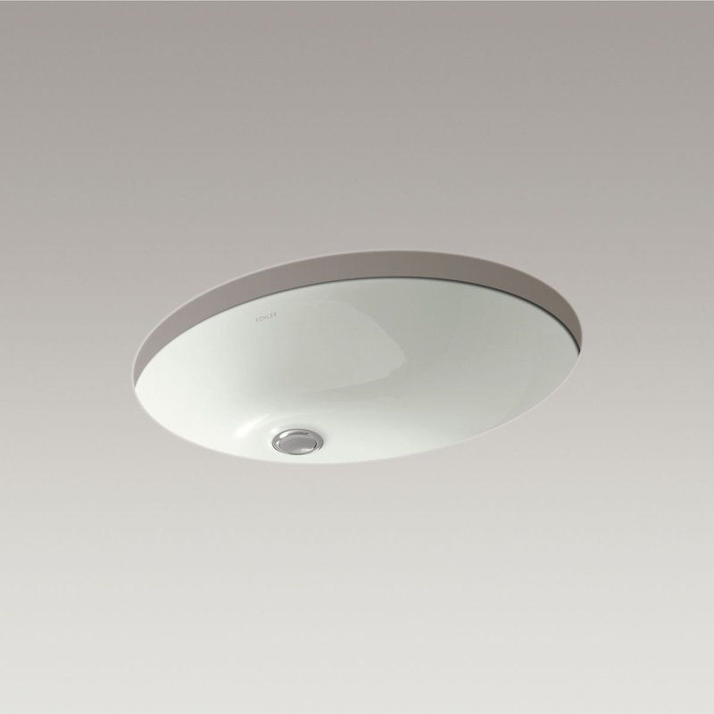 Caxton Undermount Lavatory, 19" x 15", Glazed, Dune