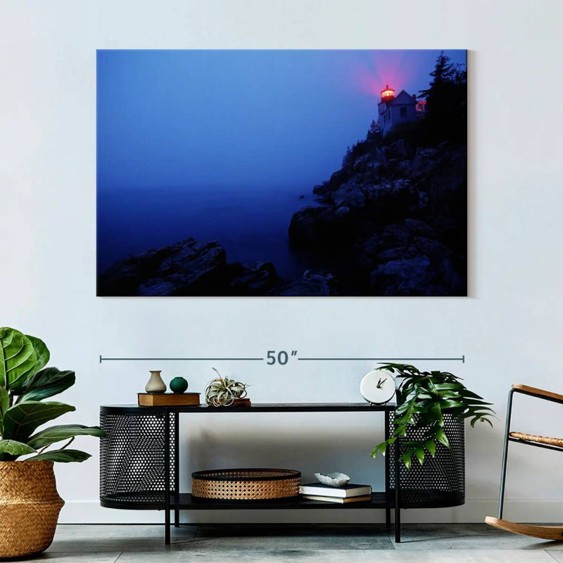 Gillard Acadia Lighthouse, 34" H x 51" W