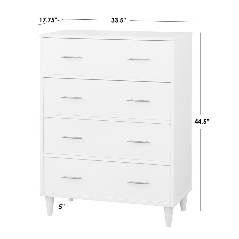 Commode 4 tiroirs Afrida, Noir
