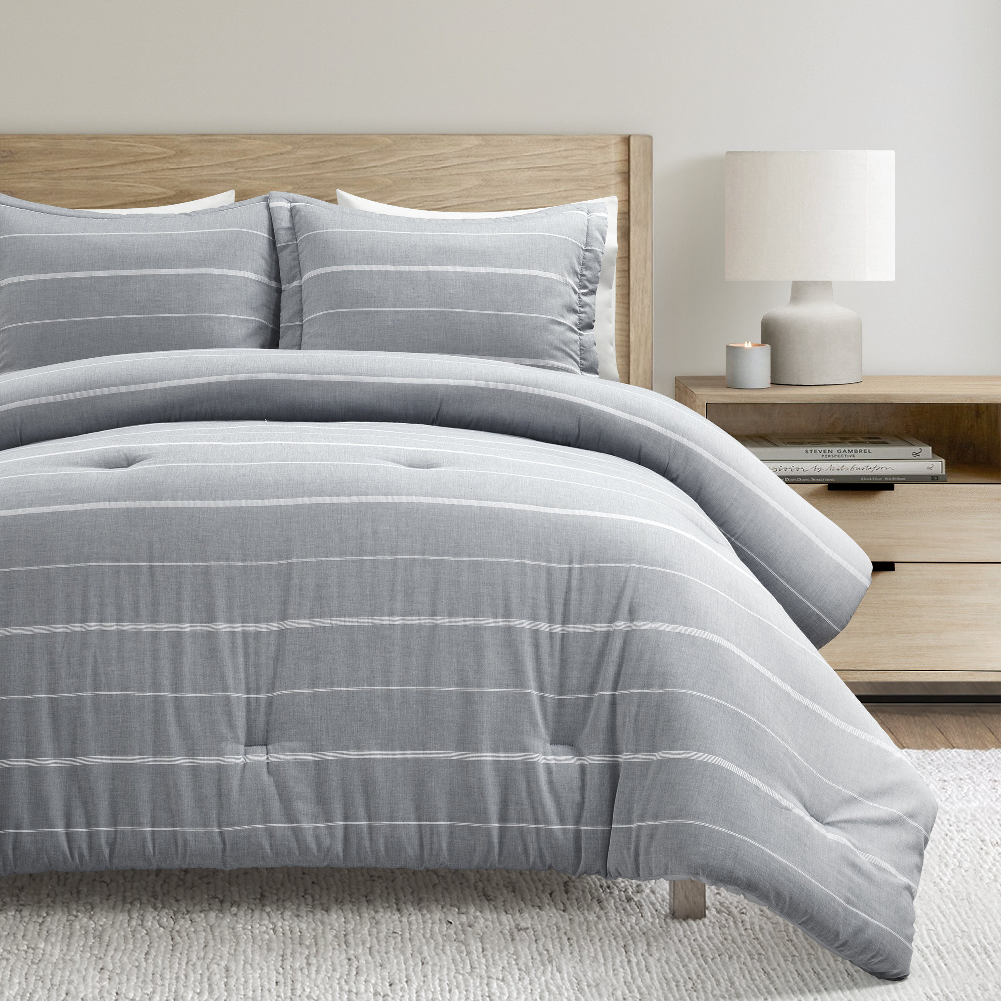 Farmhouse stripe bedding set discount
