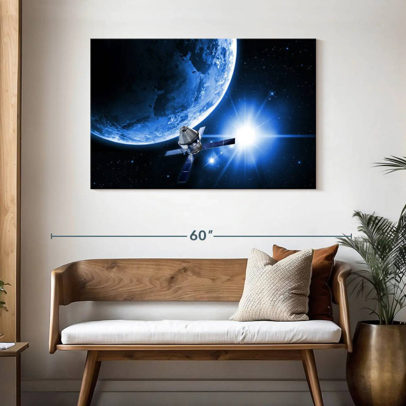 Oberle Satellite In Space, 30" H x 45" W