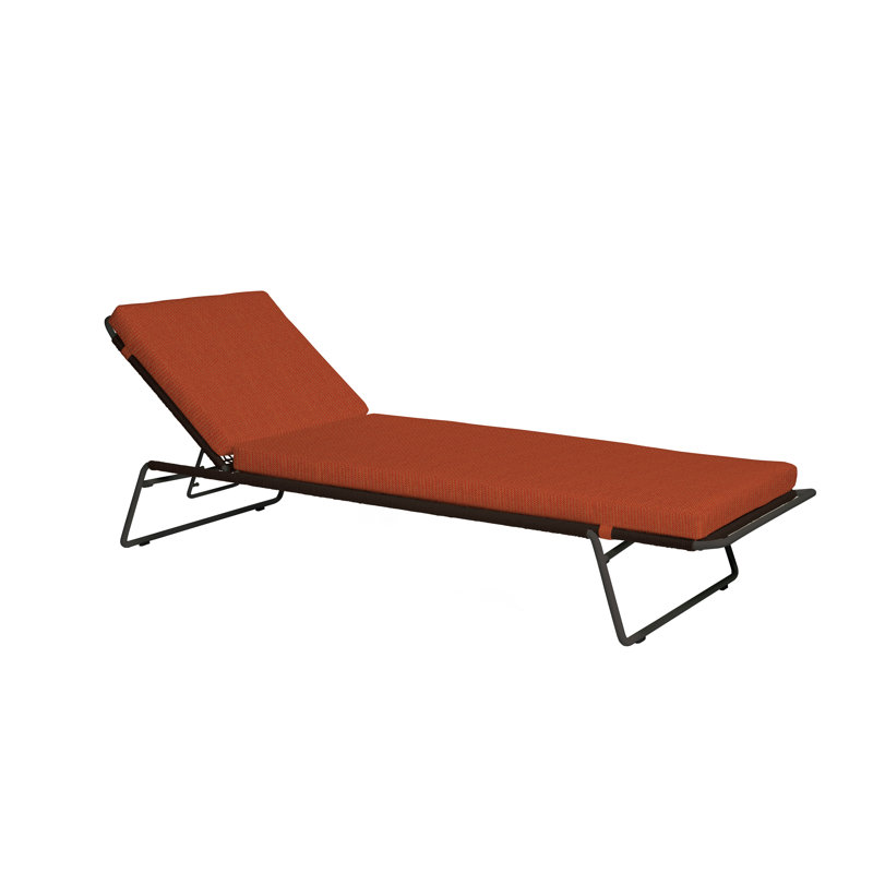 Sandur Outdoor Chaise Lounge, Anthracite Rope/Anthracite Frame, Spectrum Cayenne Sunbrella® Plainweave