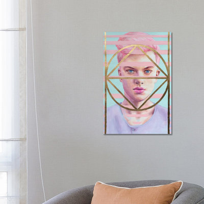Gold Pacheco's Circle by Oleksandr Balbyshev - Wrapped Canvas Painting