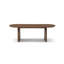 Table basse moderne en bois massif minimaliste, table basse de salon ovale, table d'appoint à base courbée créative
